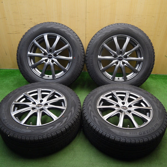 バリ溝！24年！キレイ！9.5分★スタッドレス 225/65R17 ヨコハマ アイスガード G075 EuroSpeed MANARAY SPORT ユーロスピード 17インチ PCD114.3/5H★5061001Hス