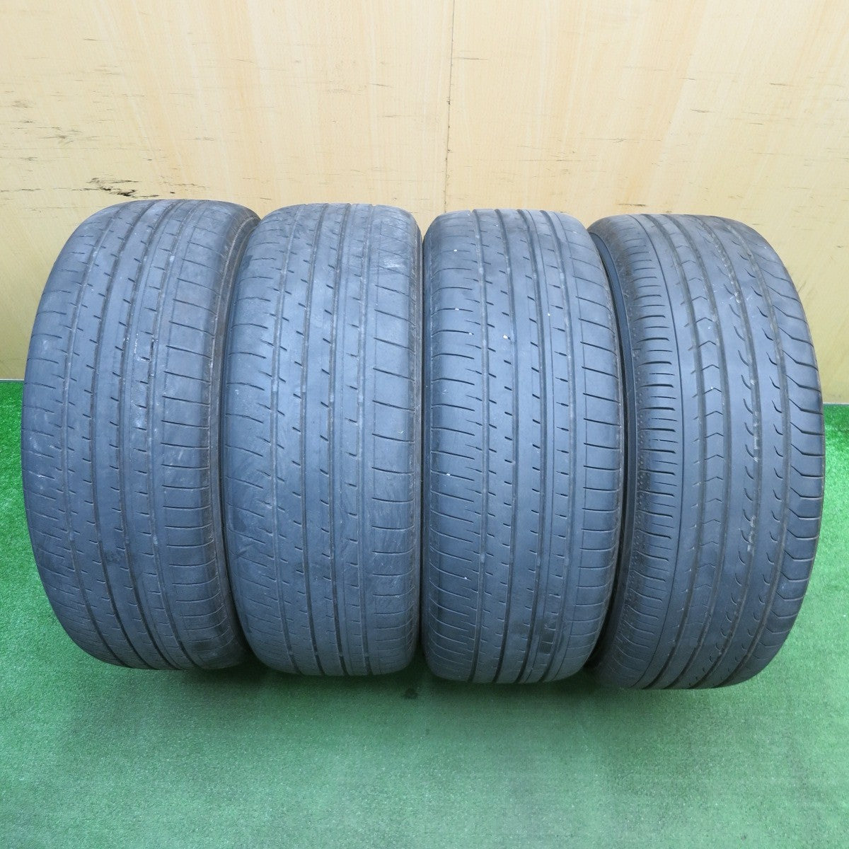 バリ溝！24年！9.5分★トヨタ 50系 エスティマ 純正 225/50R18 ヨコハマ BluEarth-RV RV03 BluEarth-XT AE61 18インチ PCD114.3/5H★5050407NJノ