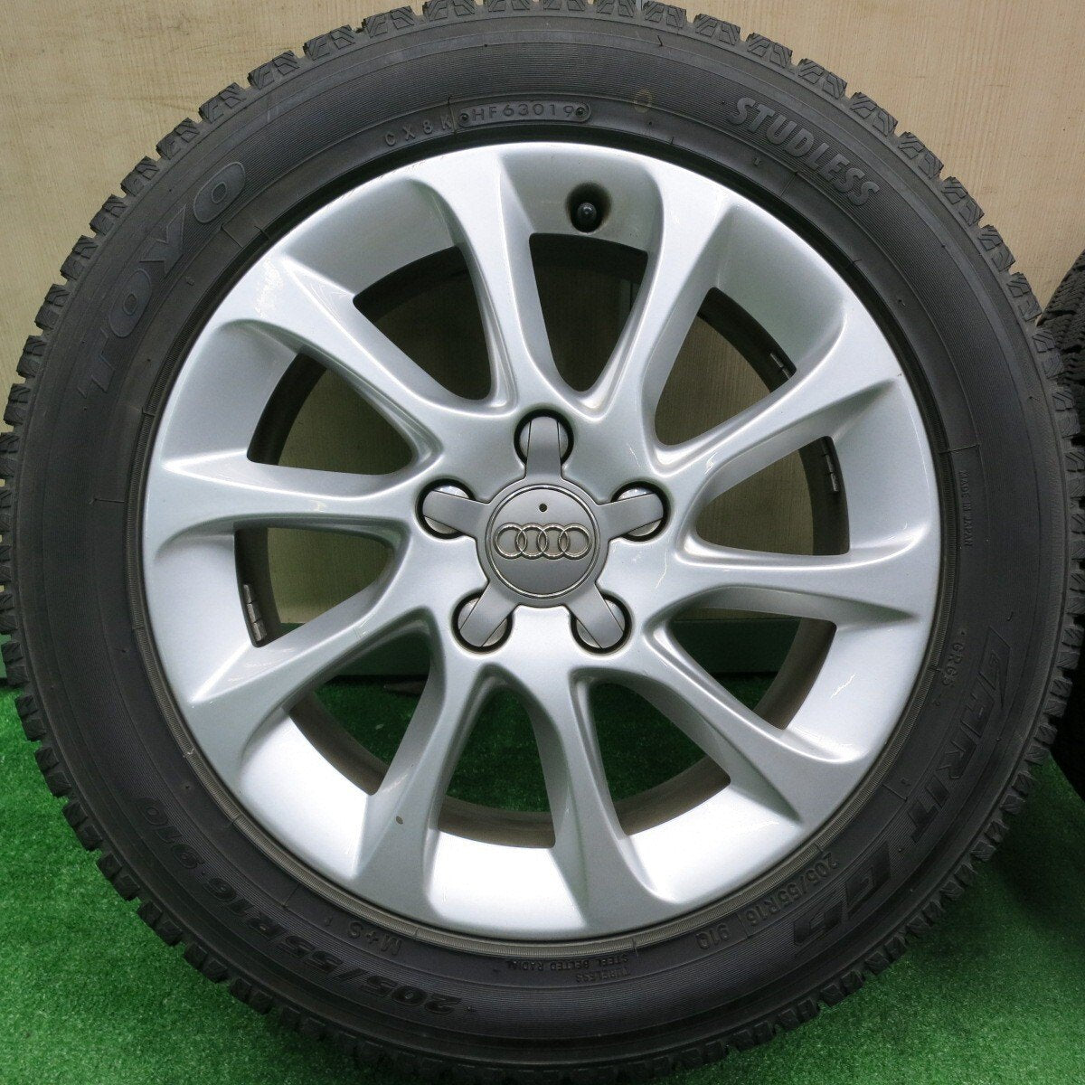 バリ溝！9.5分★アウディ 8V A3 純正 205/55R16 スタッドレス トーヨー ガリット G5 16インチ PCD112/5H★4111503HAス
