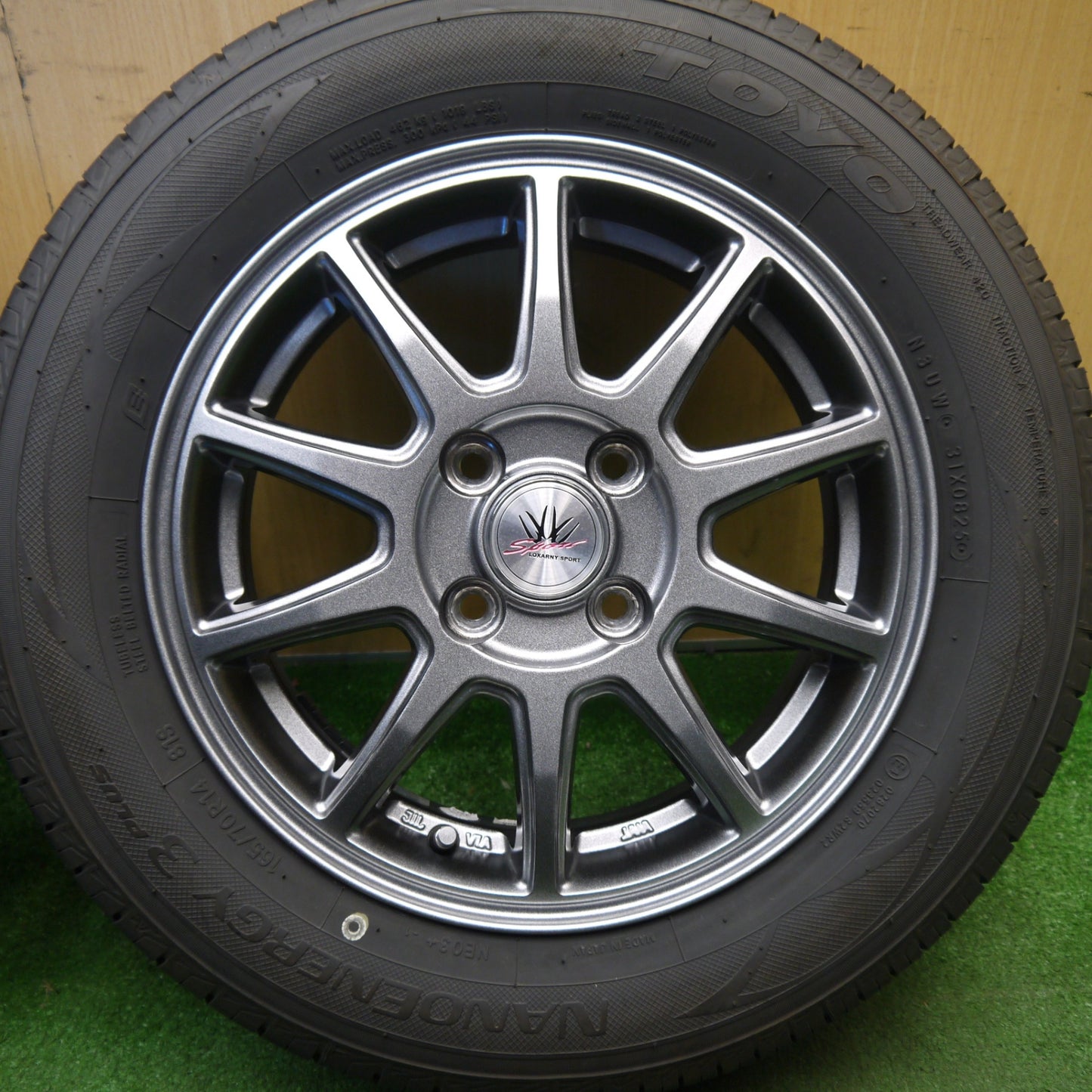 バリ溝！25年！キレイ！9.5分★LOXARNY SPORT SP10 165/70R14 トーヨー ナノエナジー3 プラス ロクサーニ 14インチ PCD100/4H★6021307Hノ