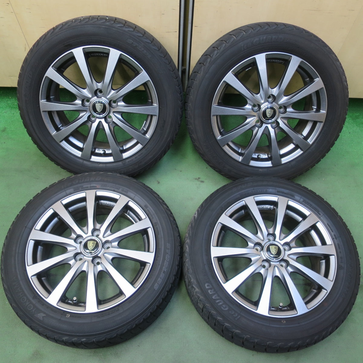 キレイ◎シエンタ 等 185/60R15 スタッドレス ヨコハマ アイスガード iG30 MANARAY SPORT マナレイ スポーツ 15インチ PCD100/5H◎6080509IMス
