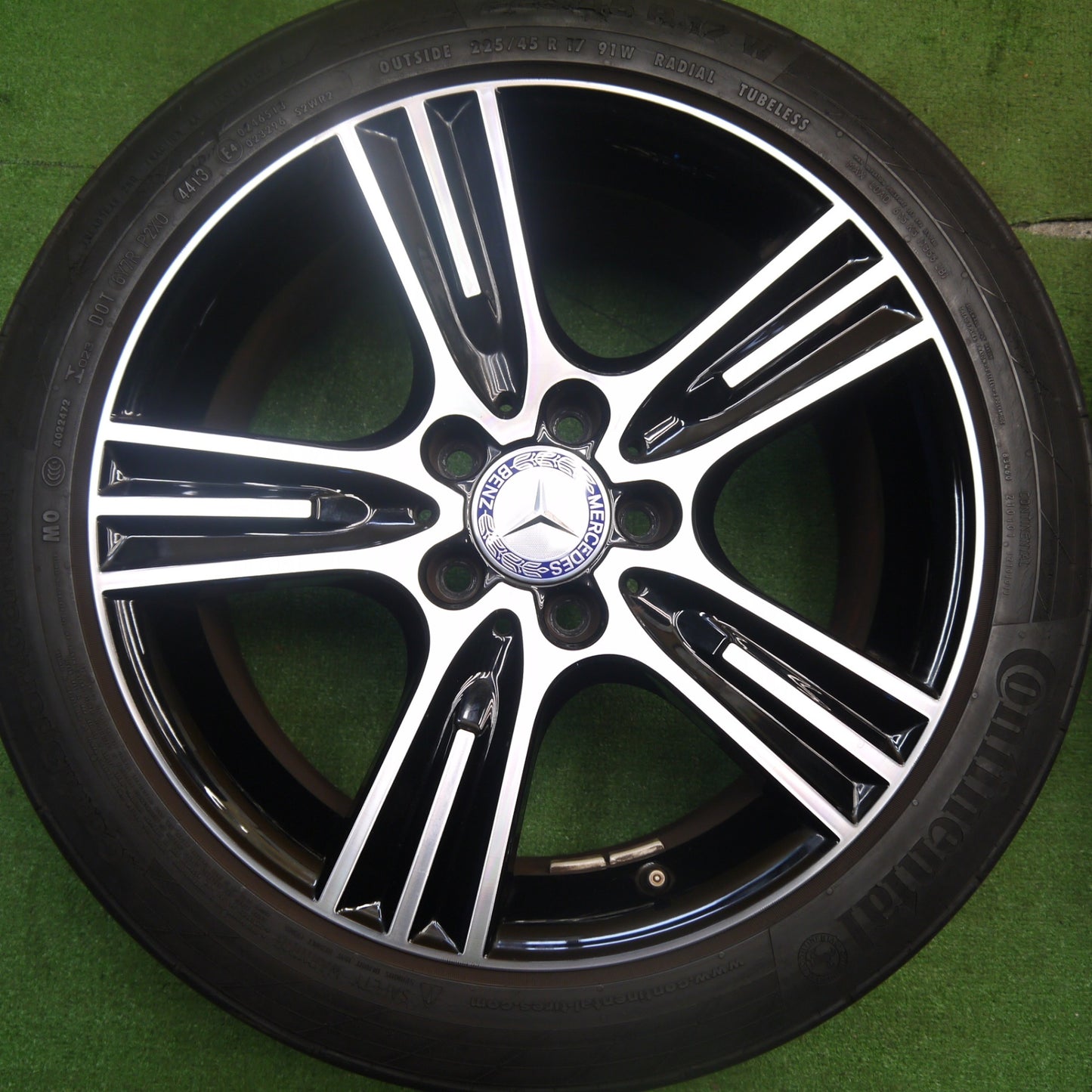 [送料無料] キレイ★ベンツ Cクラス W204 純正 225/45R17 コンチネンタル コンチスポーツ コンタクト5 17インチ PCD112/5H★5032412Hノ