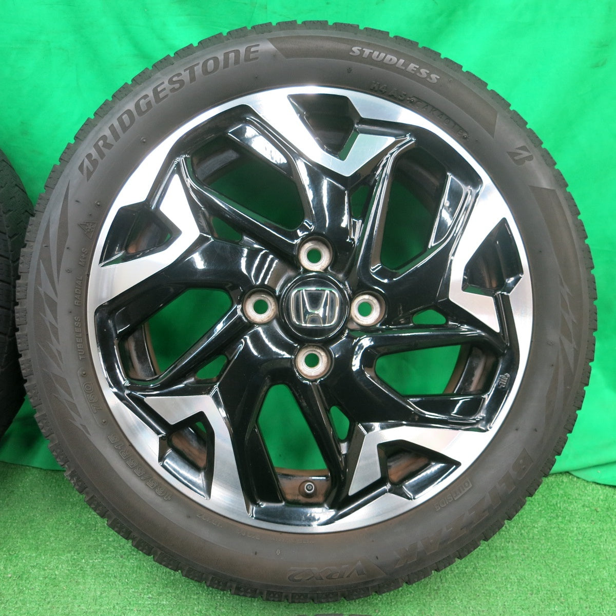 *送料無料* 4本価格★ホンダ N-BOX カスタム 純正 165/55R15 スタッドレス ブリヂストン ブリザック VRX2 15インチ PCD100/4H★4042902ナス