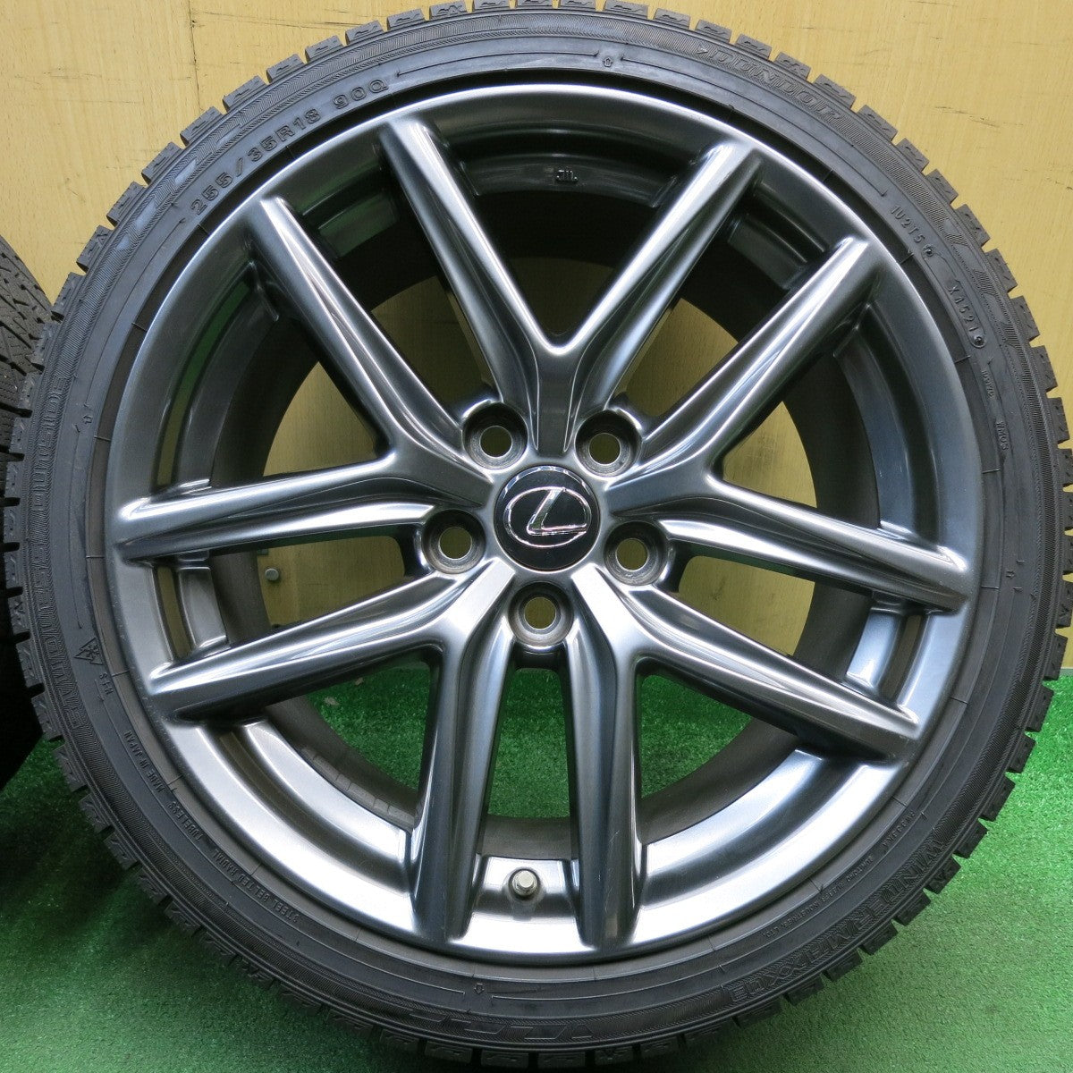 センサー付★レクサス IS Fスポーツ 純正 255/35R18 スタッドレス ダンロップ ウインターマックス 03 18インチ PCD114.3/5H★6022310HAス