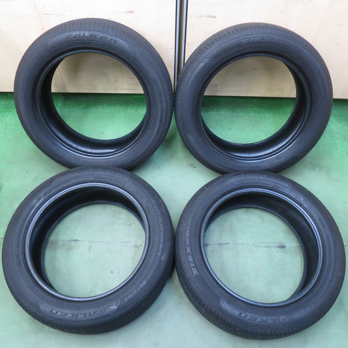 バリ溝！24年！8.5分◎225/55R18 ファルケン ZIEX ZE001 A/S タイヤ 18インチ デリカ D:5 アウトランダー エクストレイル クロストレック 等◎6082802イスタ