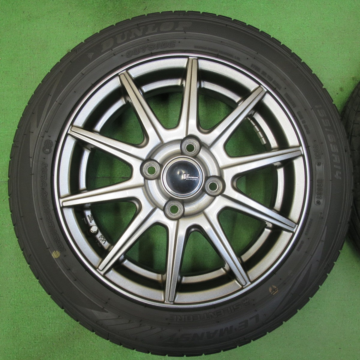 *送料無料* キレイ！21年★155/65R14 ダンロップ LE MANS V VEMOTION Vエモーション ルマン5 14インチ PCD100/4H★4090801イノ