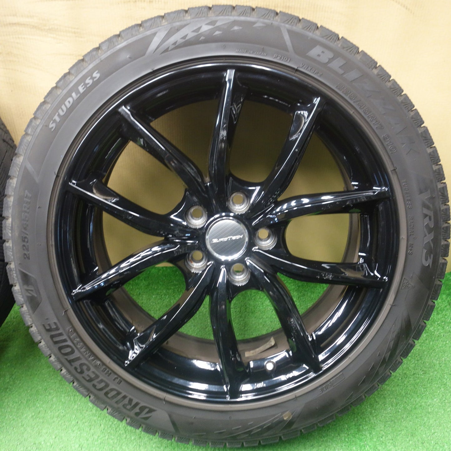 バリ溝！9分★プジョー 等 EUROTECH VP-Line 225/45R17 スタッドレス ブリヂストン ブリザック VRX3 ユーロテック 17インチ PCD108/5H★6052301KTス