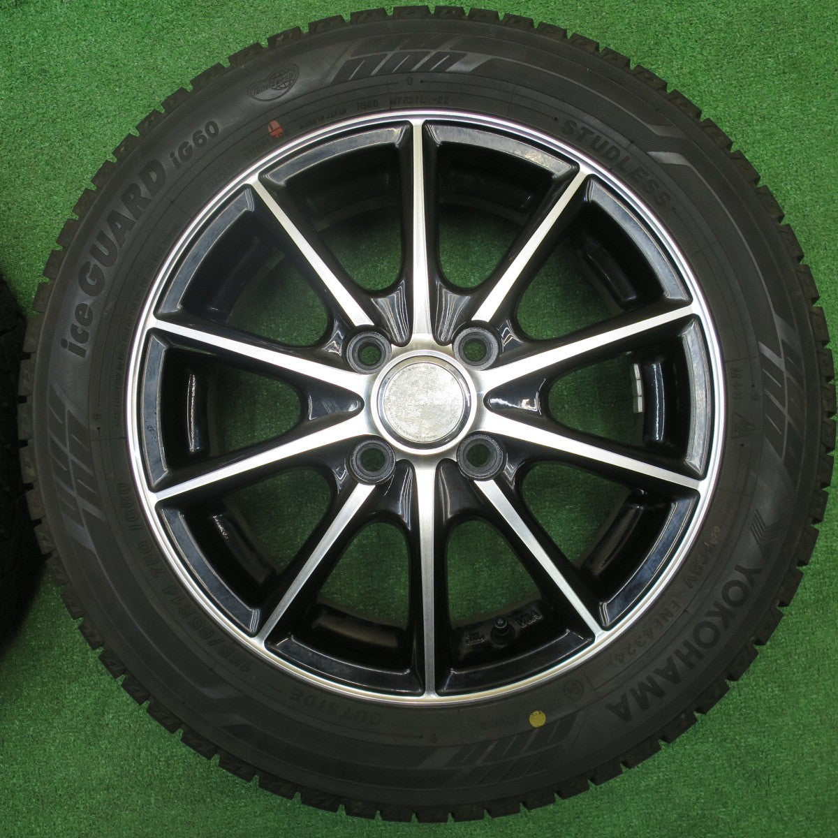 ほぼ未使用！24年！キレイ★スタッドレス 155/65R14 ヨコハマ アイスガード iG60 ECO FORME CRS15 エコフォルム 14インチ PCD100/4H★5111105NJス