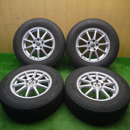[送料無料] キレイ★スタッドレス 215/70R16 ブリヂストン ブリザック DM-V3 社外 アルミ 16インチ PCD114.3/5H★4091802Hス