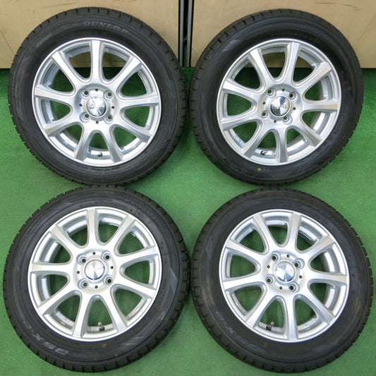 *送料無料* 超バリ溝！キレイ！ほぼ10分★スタッドレス 155/65R14 ダンロップ DSX-2 DUFACT デュファクト 14インチ PCD100/4H★4052110イス