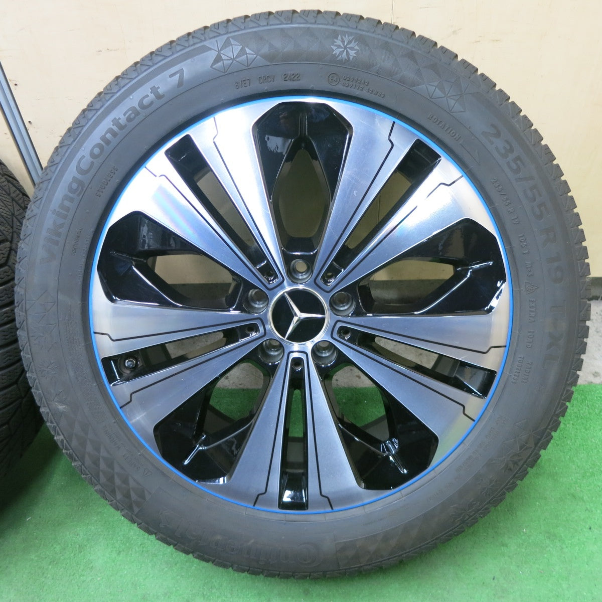 希少！キレイ！22年★ベンツ N293 EQC 純正 235/55R19 255/50R19 スタッドレス コンチネンタル バイキングコンタクト7 19インチ PCD112/5H★6011203ナス