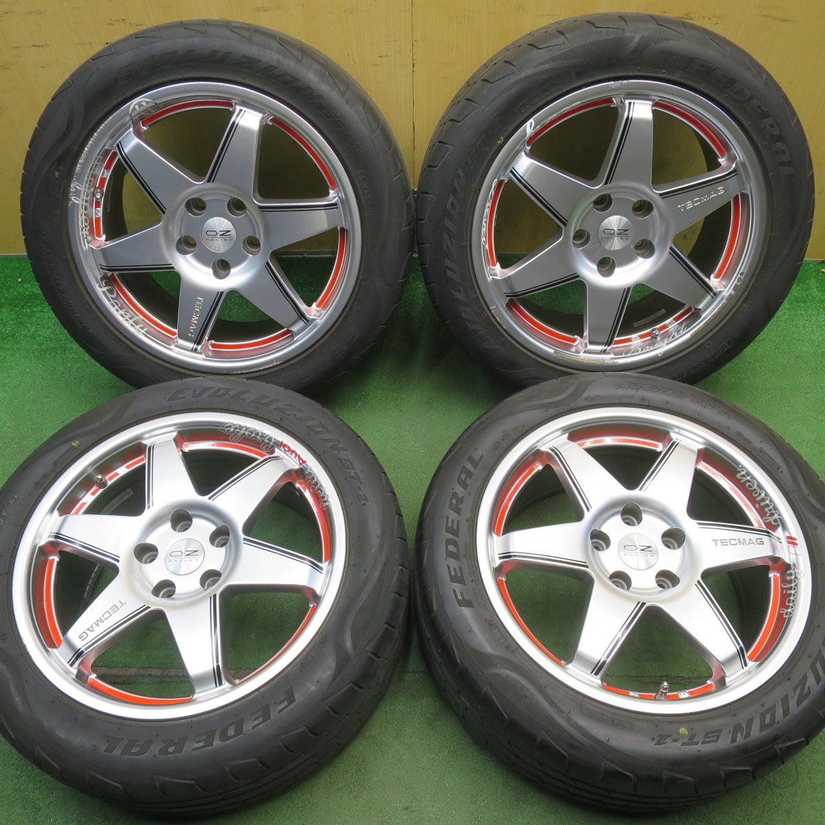 4本価格◎アウディ 等 TECMAG Type 206R 245/45R17 フェデラル EVOLUZION ST-1 テクマグ 17インチ PCD112/5H◎6061704NJノ