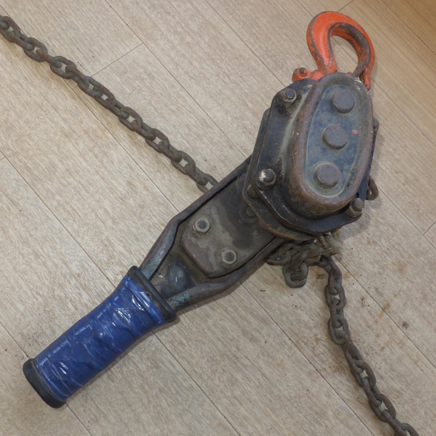[送料無料] 現状品★象印 ELEPHANT レバーホイスト 象印レバー YII-80 0.8t　CHAIN V-5.6★