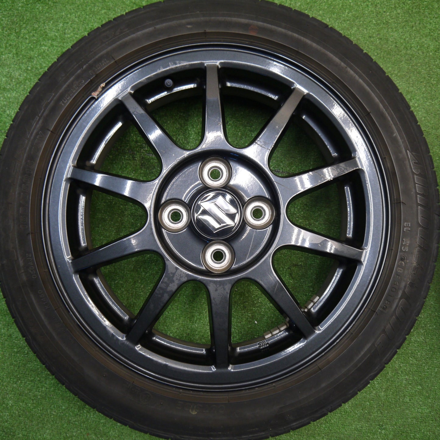 4本価格★スズキ HA36S アルト ワークス 純正 165/55R15 ブリヂストン ポテンザ RE050A 15インチ PCD100/4H★5110403Hノ