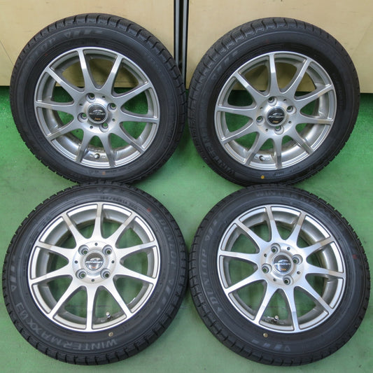 バリ溝！23年！9.5分以上★スタッドレス 155/65R14 ダンロップ ウインターマックス03 SCHNEIDER ATECH シュナイダー 14インチ PCD100/4H★5072406イス