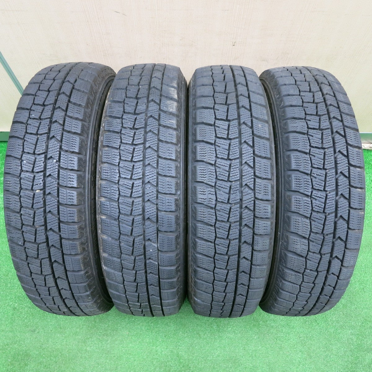 [送料無料] バリ溝！20年！キレイ！9分★スタッドレス 155/65R14 ダンロップ ウインターマックス WM02 VELVA ヴェルヴァ 14インチ PCD100/4H★4120903TNス