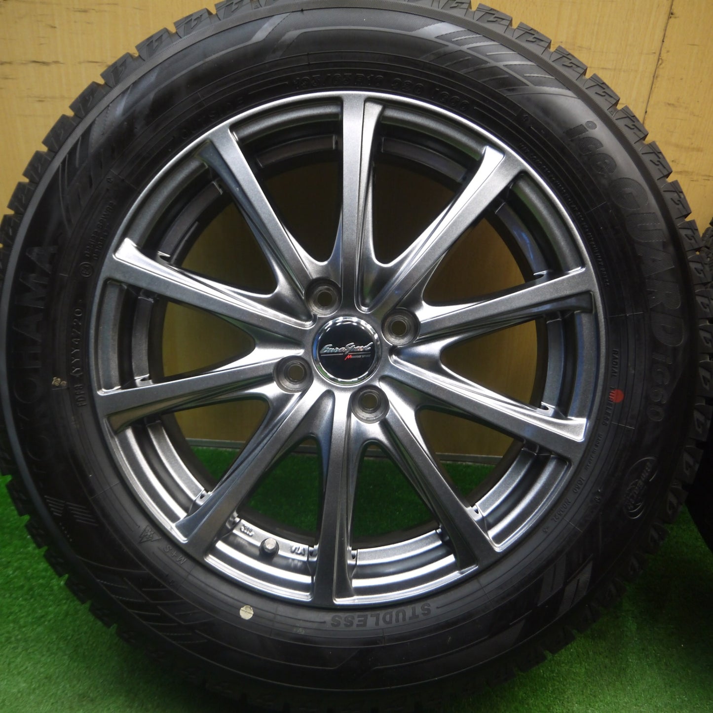 [送料無料] タイヤほぼ未使用！キレイ★スタッドレス 195/65R16 ヨコハマ アイスガード iG60 EuroSpeed MANARAY SPORT ユーロスピード 16インチ PCD100/4H★5022101Hス
