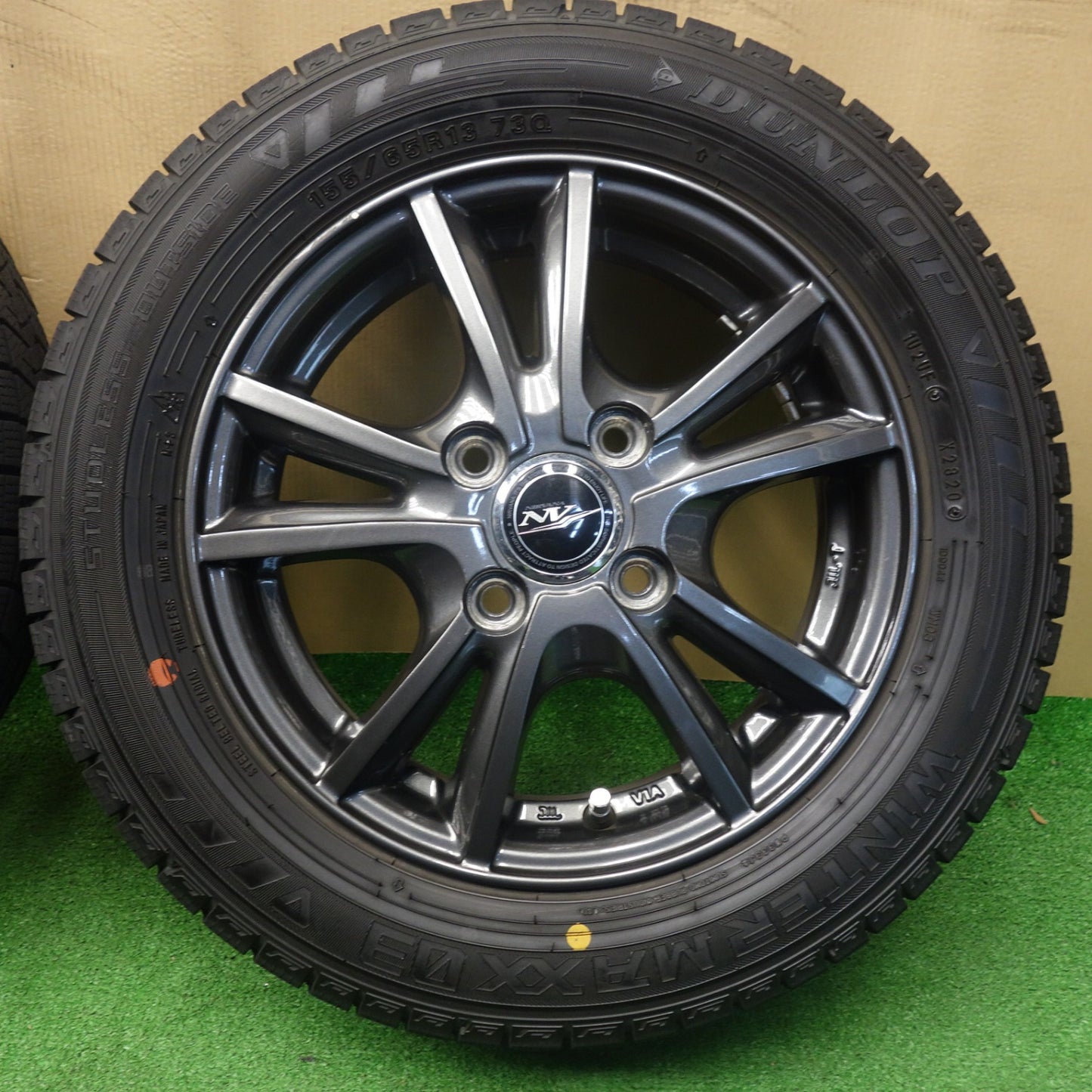 バリ溝！9.5分★スタッドレス 155/65R13 ダンロップ ウインターマックス 03 NIRVANA NV ニルバーナ ニルヴァーナ 13インチ PCD100/4H★6042903KTス