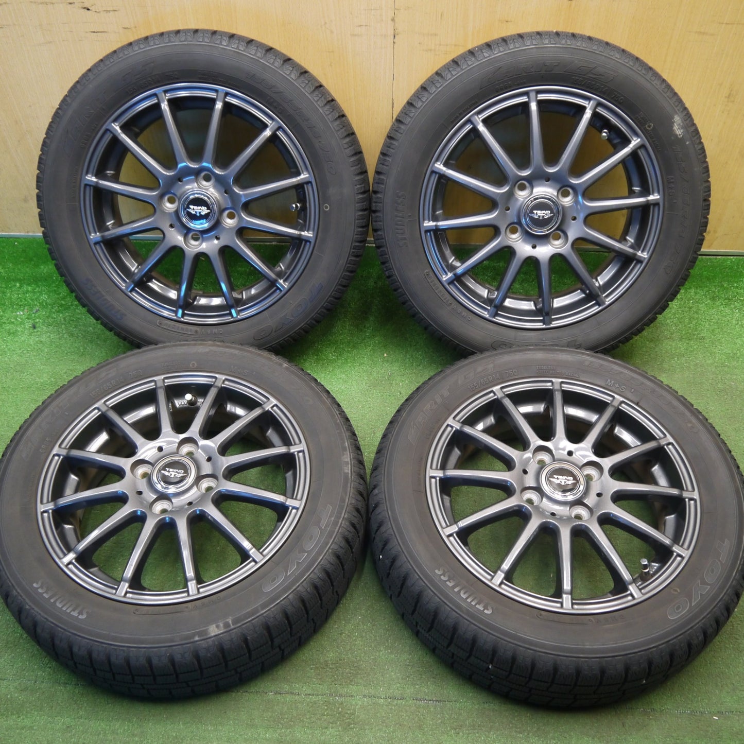 キレイ★スタッドレス 155/65R14 トーヨー ガリット G5 TEAD テッド 14インチ PCD100/4H★6031605Hス