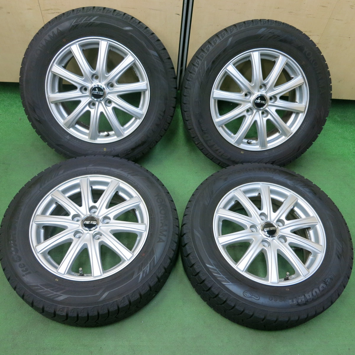 [送料無料] バリ溝！21年！キレイ！9.5分★スタッドレス 195/65R15 ヨコハマ アイスガード iG60 SPORT RUOTA 15インチ PCD114.3/5H★4111212SYス