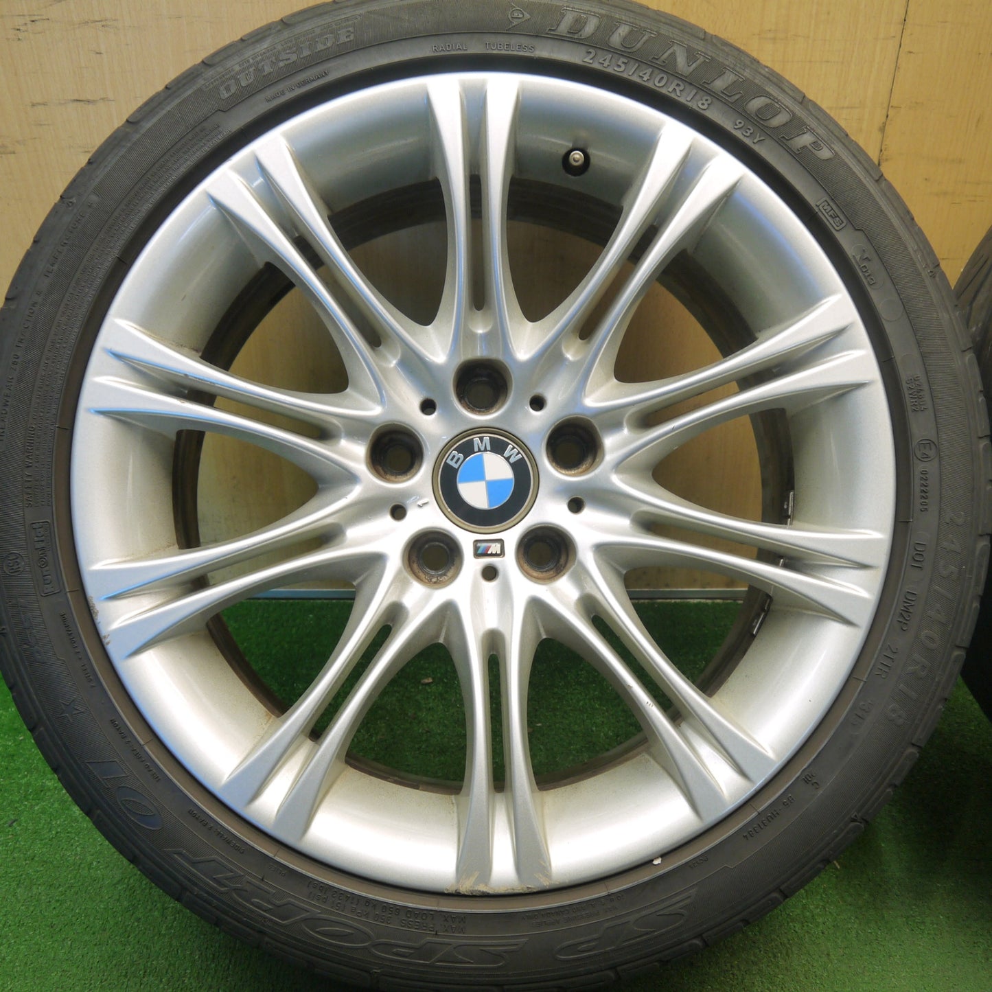 4本価格★BMW 5シリーズ E60 E61 Mスポーツ 純正 245/40R18 ダンロップ SPスポーツ 01 18インチ PCD120/5H★6032707Hノ