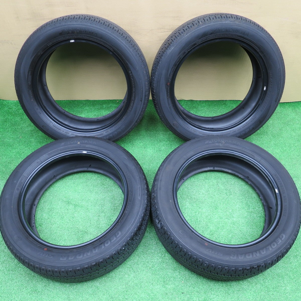 バリ溝！24年！9.5分★225/55R18 ヨコハマ ジオランダー SUV G055 G055E タイヤ 18インチ デリカ D:5 フォレスター レイバック ZR-V 等★5120604NKノタ