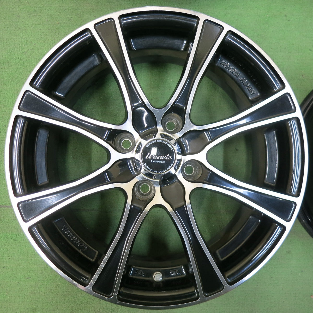 4本価格★Warwic Carozza MONZA JAPAN 15インチ ワーウィック カロッツァ モンツァ ホイール 15×6J PCD100/4H★5042308SYホ