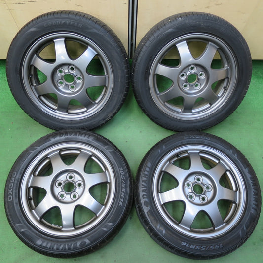 バリ溝！9.5分★トヨタ 20系 プリウス 純正 195/55R16 グッドイヤー EfficientGrip ECO hybrid EG01 ダヴァンティ DX390 16インチ PCD100/5H★5070309イノ