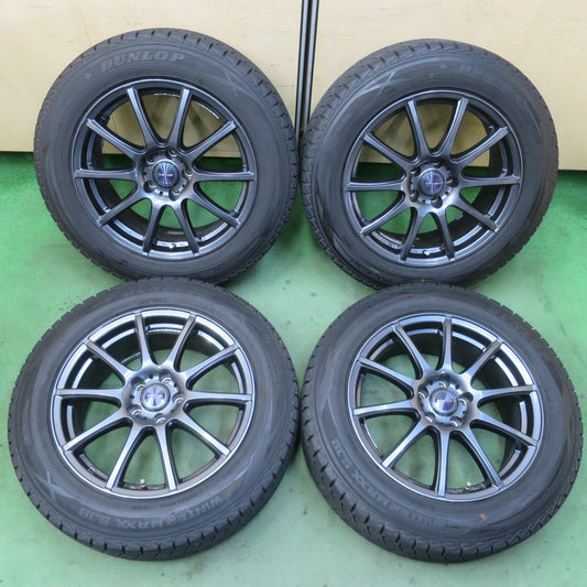 バリ溝！キレイ！9.5分★スタッドレス 225/60R18 ダンロップ ウインターマックス SJ8 SJ8+ VELVA CHARGE ヴェルヴァ チャージ 18インチ PCD114.3/5H★6012905イス