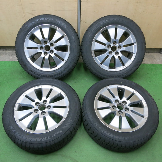 バリ溝！8.5分★トヨタ 10系 アルファード 純正 215/60R17 スタッドレス トーヨー ウインター トランパス TX 17インチ PCD114.3/5H★5040207ナス