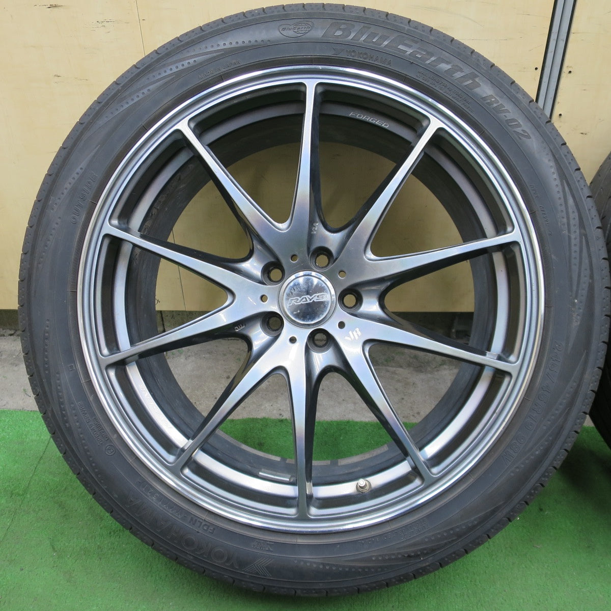 バリ溝！8.5分★フォレスター 等 RAYS VR G25 限定 プリズム カラー 245/45R19 ヨコハマ ブルーアース RV-02 19インチ レイズ PCD100/5H★6031401ナノ