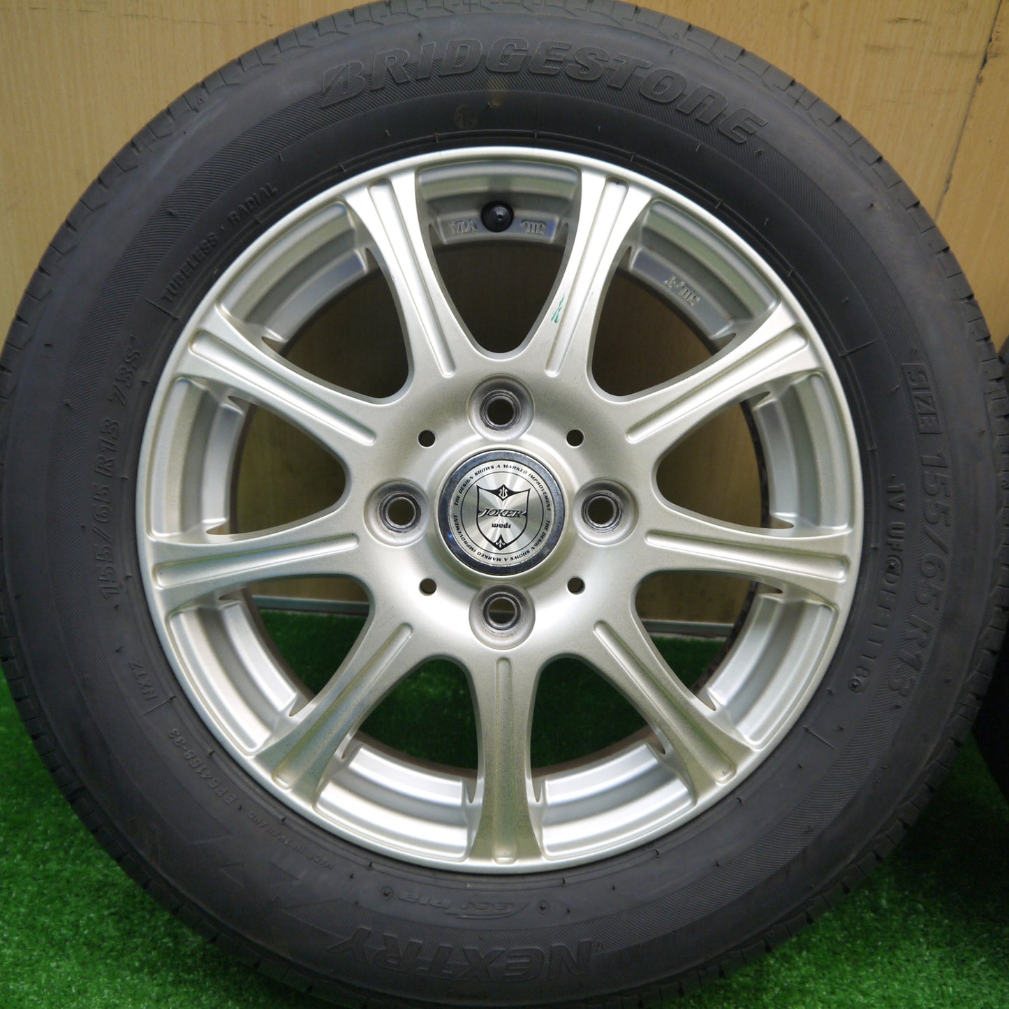 バリ溝！キレイ！ほぼ10分★155/65R13 ブリヂストン ネクストリー エコピア JOKER ジョーカー 13インチ PCD100/4H★5101502Hノ