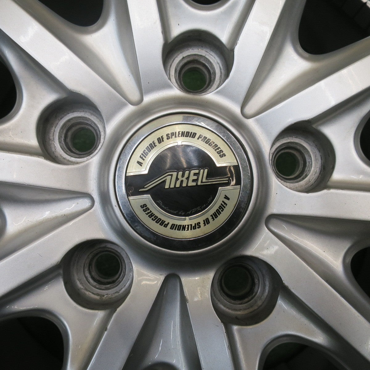 バリ溝！24年！キレイ！ほぼ10分★スタッドレス 195/65R15 ダンロップ ウインターマックス WM02 AXEL アクセル 15インチ PCD114.3/5H★5111204NJス