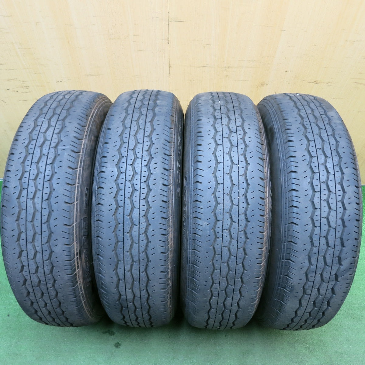 バリ溝！23年！9.5分◎トヨタ ハイエース 純正 スチール 195/80R15 107/105N ブリヂストン エコピア RD613 15インチ PCD139.7/6H◎6062505HAノ