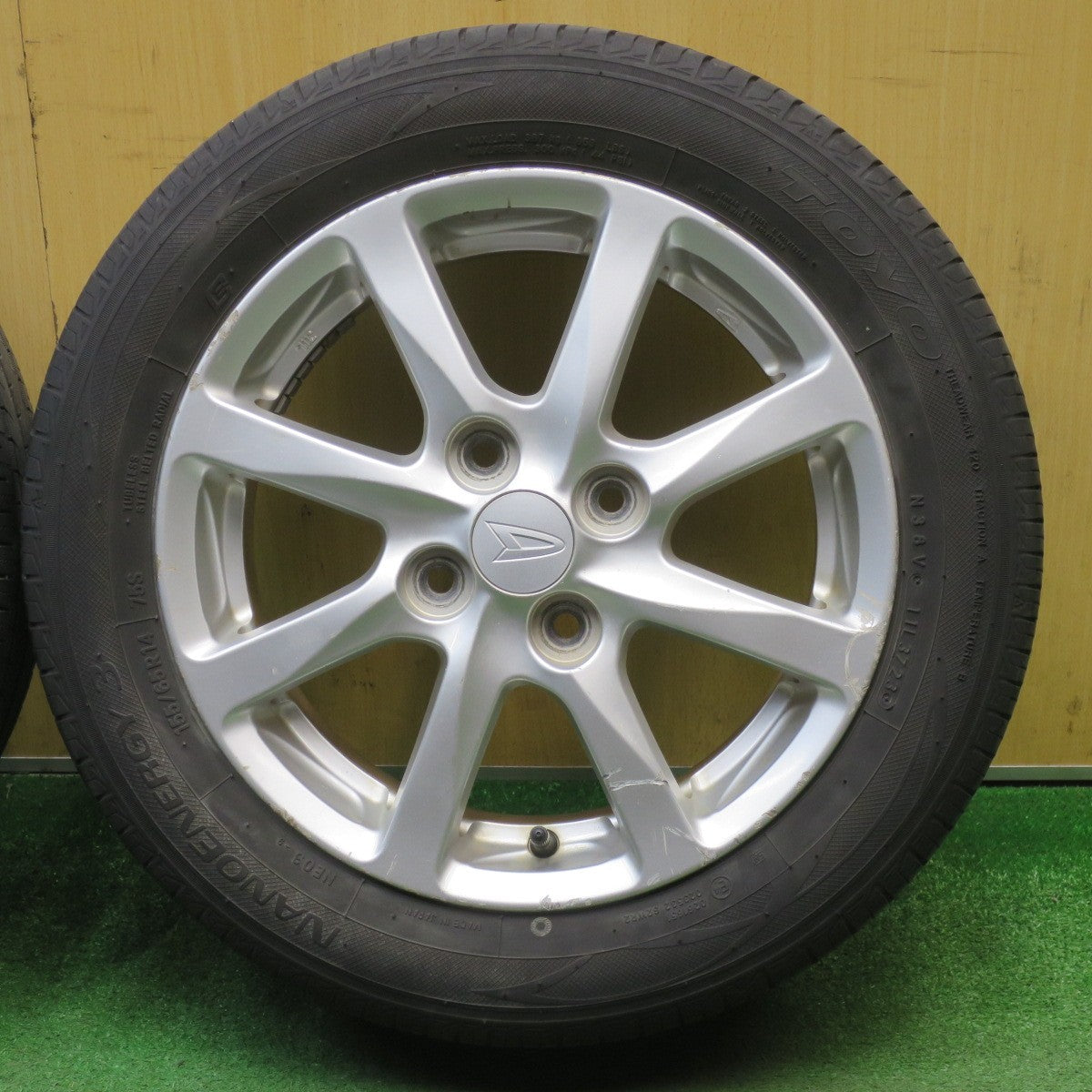 4本価格！23年★ダイハツ ムーヴ タント 等 純正 155/65R14 トーヨー ナノエナジー3 14インチ PCD100/4H★6032601NJノ