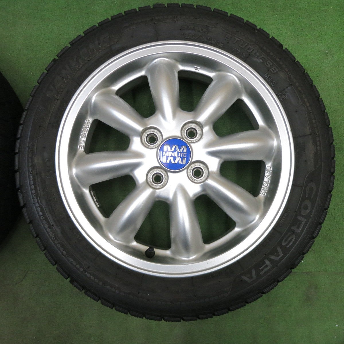 キレイ★ダイハツ ミラジーノ 等 MINILITE 165/60R15 スタッドレス ナンカン CORSAFA ミニライト 15インチ PCD100/4H★6012606ナス