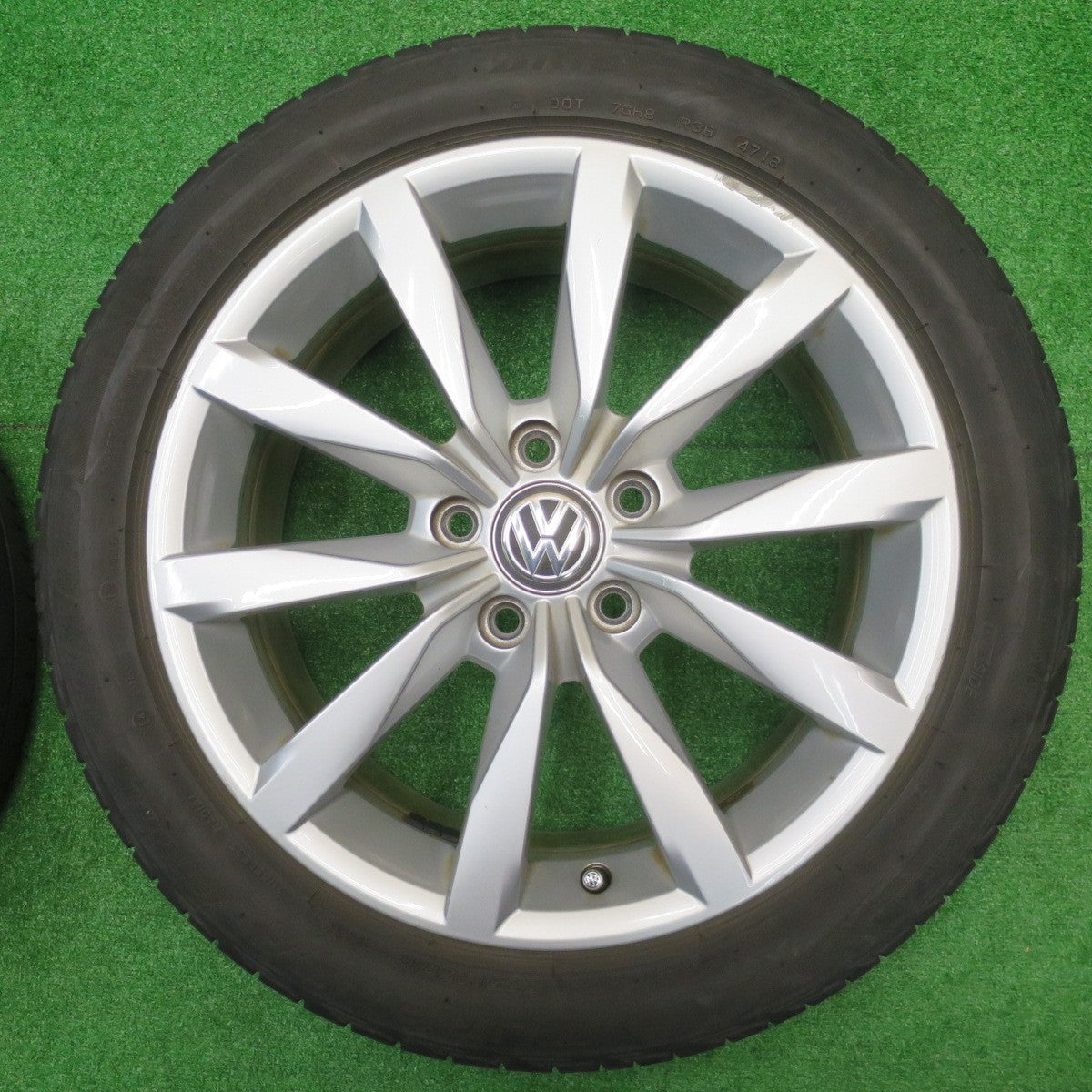 4本価格★ワーゲン ゴルフ7 ハイライン 純正 225/45R17 ブリヂストン トランザ T001 17インチ PCD112/5H★5101504NJノ