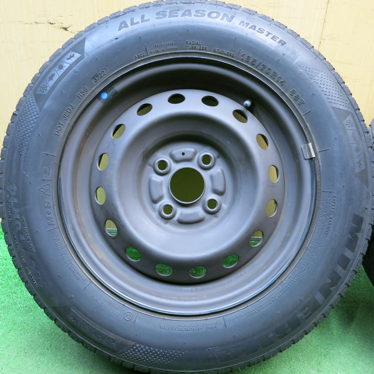 キレイ！22年★185/70R14 ミネルバ オールシーズン マスター スチール ホイール 14インチ PCD100/4H★5100405HAノ