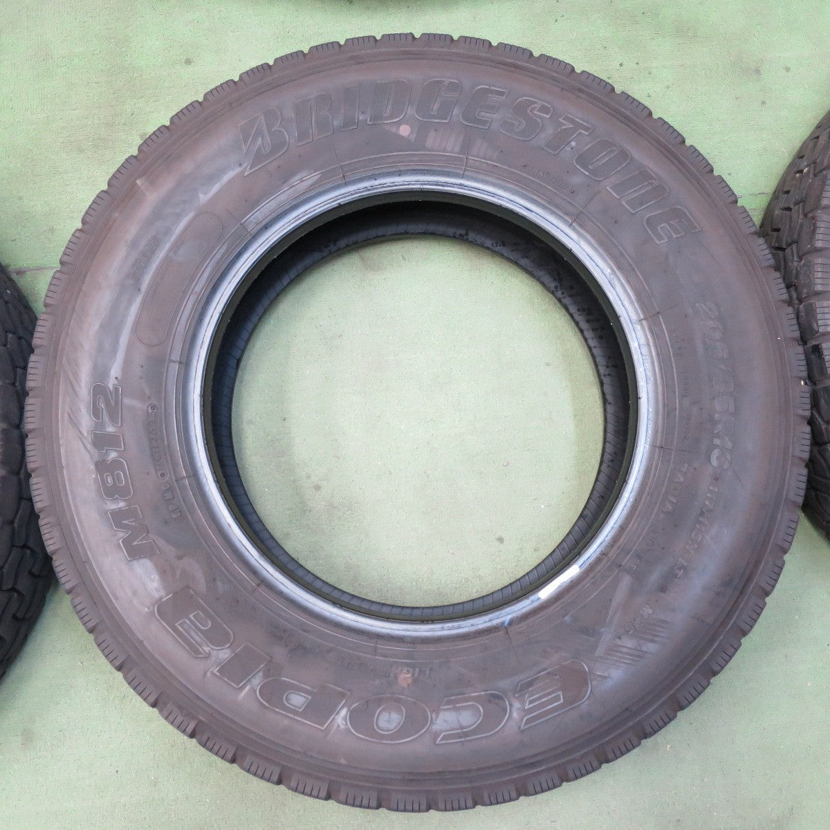 バリ溝！25年！9分！6本★トラック タイヤ 205/85R16 117/115N ブリヂストン エコピア M812 ミックス オールシーズン 16インチ★5102310イスタ