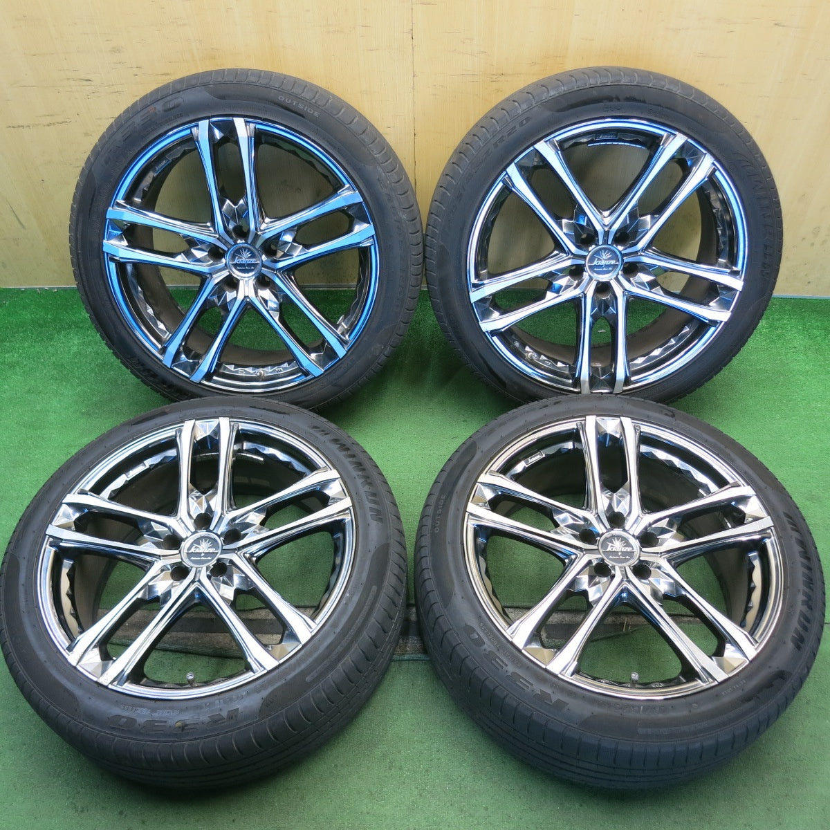 バリ溝！24年！9分◎Kranze Scintill 168 EVO 245/45R20 ウインラン R330 クレンツェ シンティル 20インチ PCD114.3/5H◎6090609HAノ
