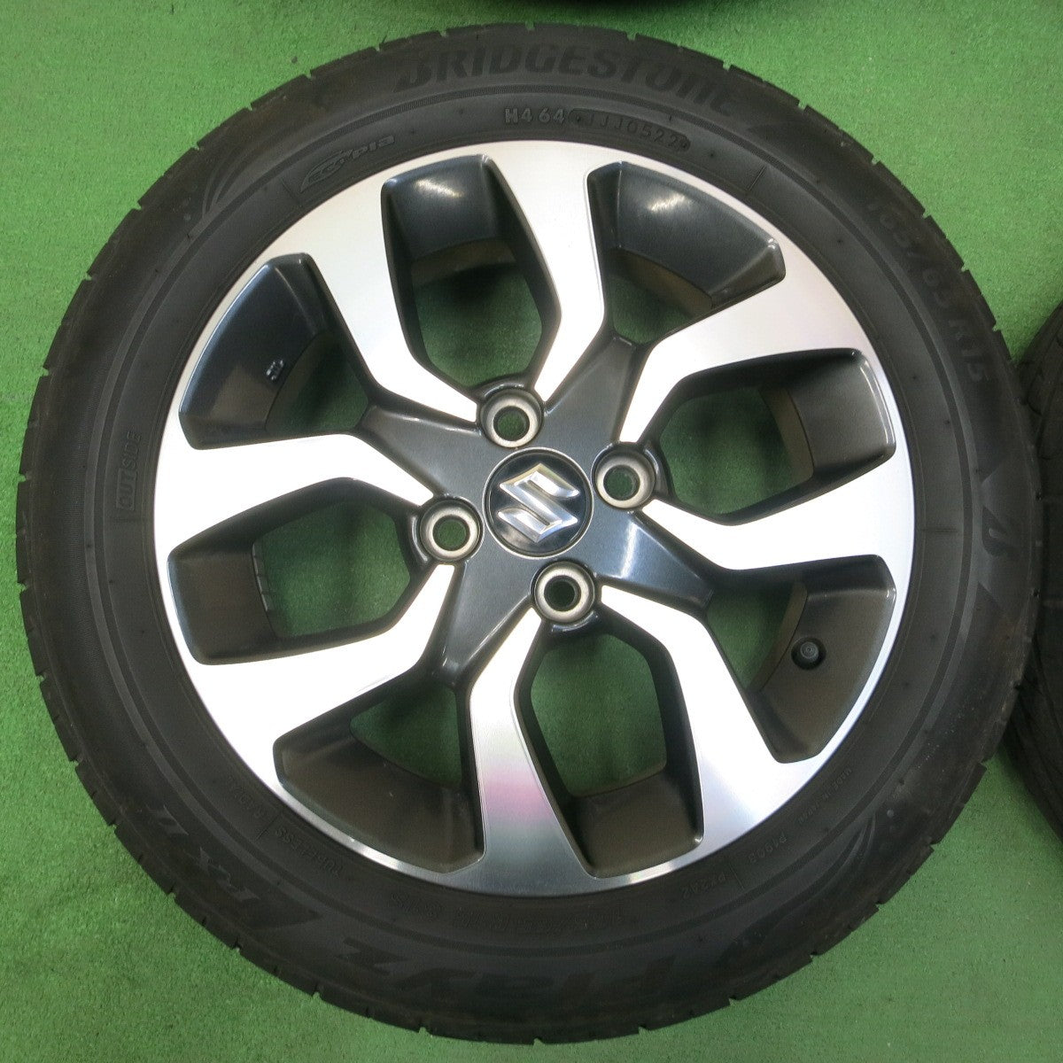 *送料無料* バリ溝！22年！キレイ！8.5分★スズキ MA36S ソリオ バンディット 純正 165/65R15 ブリヂストン プレイズ PX2 15インチ PCD100/4H★4041012イノ