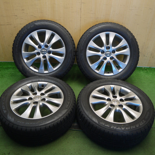 バリ溝！キレイ！9.5分以上◎トヨタ 70系 ノア ヴォクシー 純正 205/60R16 スタッドレス トーヨー ウインター トランパス TX 16インチ PCD114.3/5H◎6082506Hス
