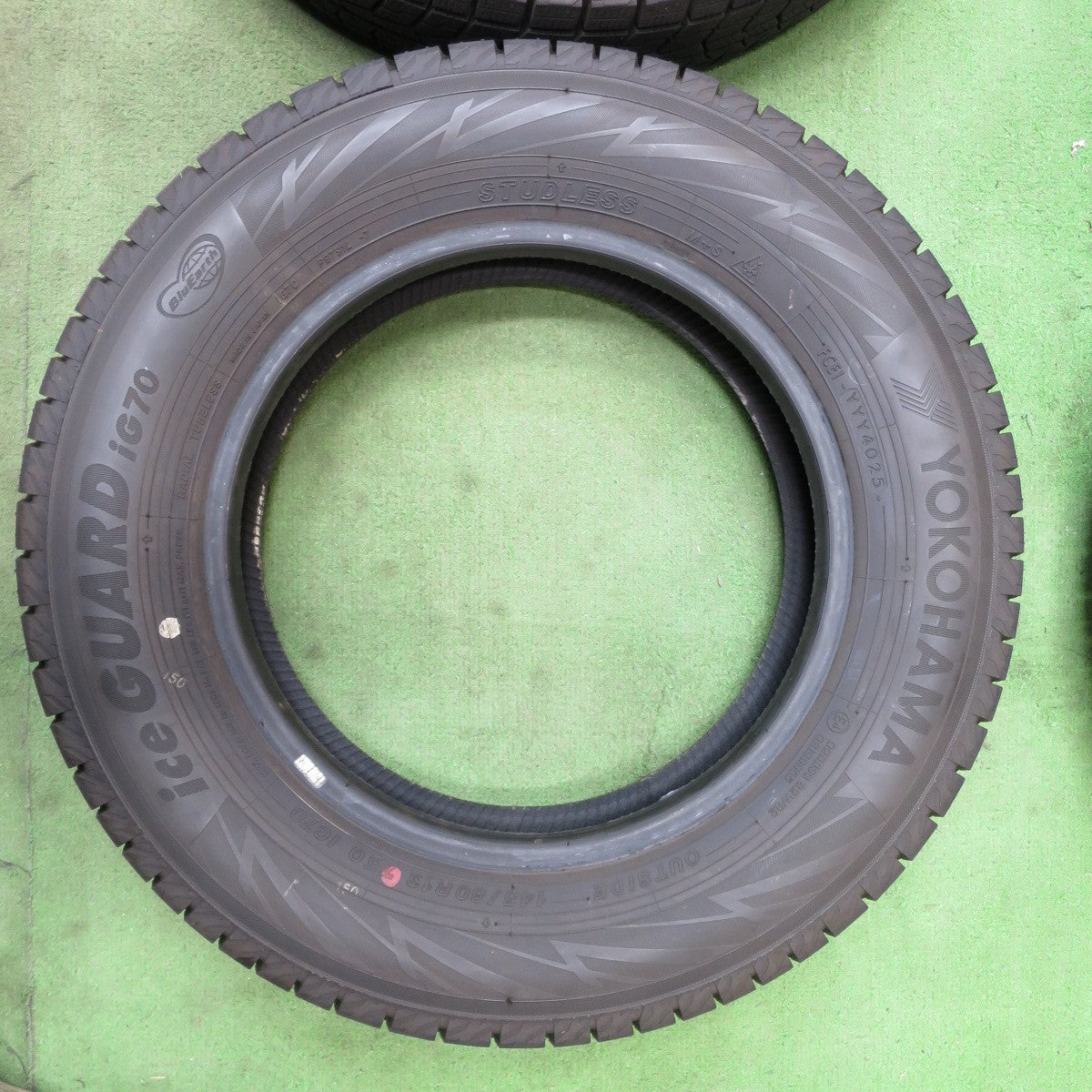 バリ溝！25年！ほぼ10分◎スタッドレス 145/80R13 ヨコハマ アイスガード iG70 タイヤ 13インチ タント N-BOX ムーブ ワゴンR スペーシア 等◎6081207NGスタ