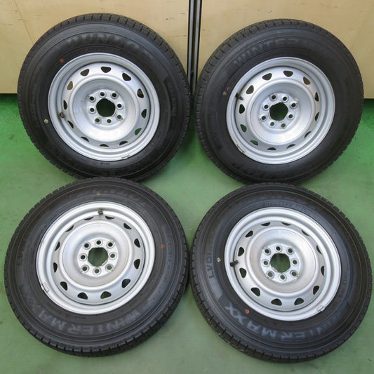 バリ溝！25年！9.5分以上★スタッドレス 165/80R14 97/95N ダンロップ ウインターマックス LV01 for VAN スチール ホイール 14インチ PCD100 114.3/4H マルチ★6052508イス
