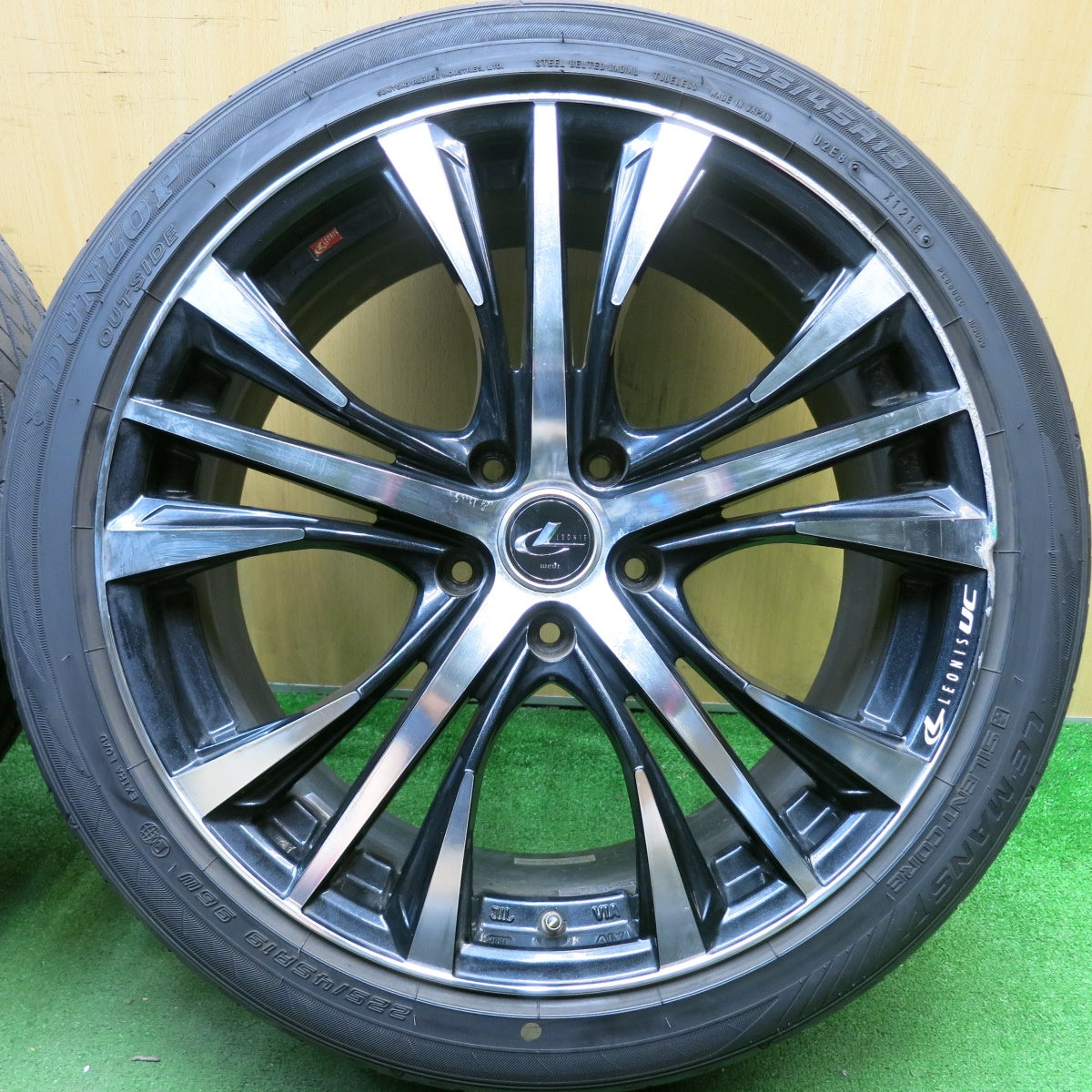 4本価格★LEONIS UC 225/45R19 ダンロップ LE MANS V レオニス ルマン5 19インチ PCD114.3/5H★5062107HAノ