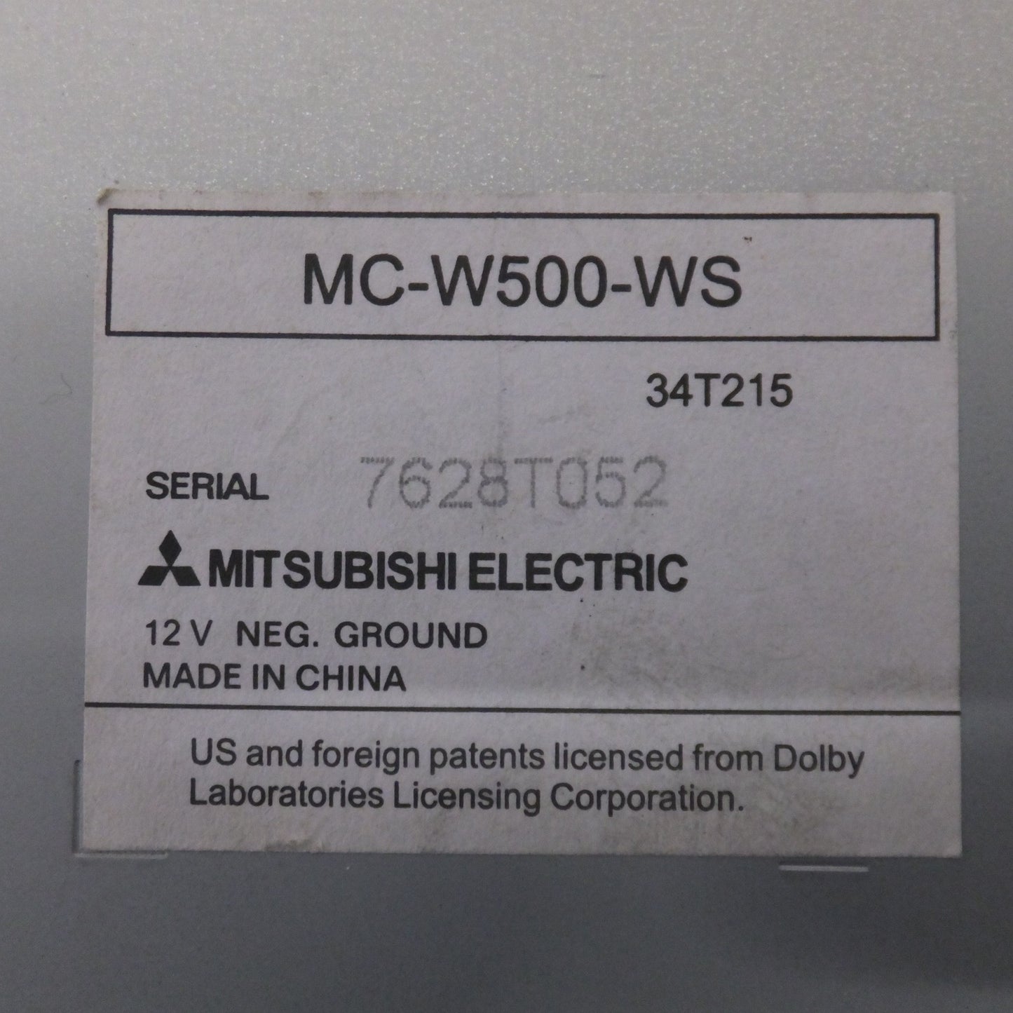 [送料無料] ★三菱 MITSUBISHI 純正 CD MD センターユニット MC-W500-WS(38)★