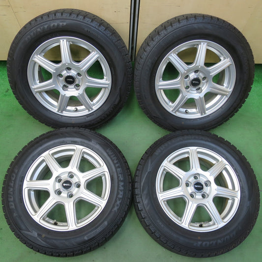 バリ溝！23年！キレイ！9分★プリウス 等 195/65R15 スタッドレス ダンロップ ウインターマックス WM02 TOPRUN トップラン 15インチ PCD100/5H★5102011イス
