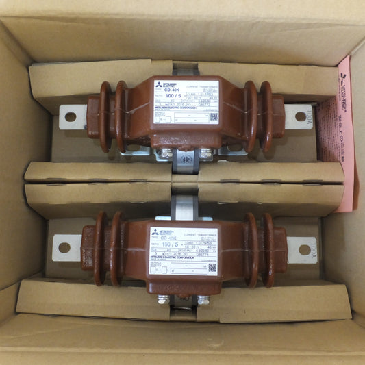 [送料無料] 未使用★三菱電機 MITSUBISHI 計器用変成器 変流器 電力管理用計器 CD-40K　RATIO 100/5A　2個入★
