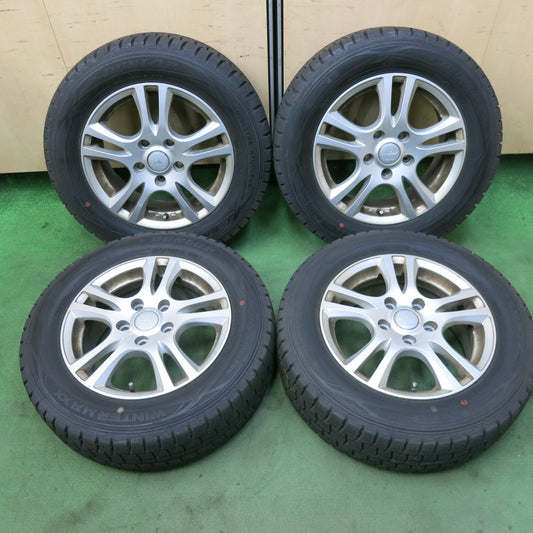 バリ溝！9.5分以上★スタッドレス 195/65R15 ダンロップ ウインターマックス WM01 EuroSpeed MANARAY SPORT ユーロスピード PCD114.3/5H★5090603SKス