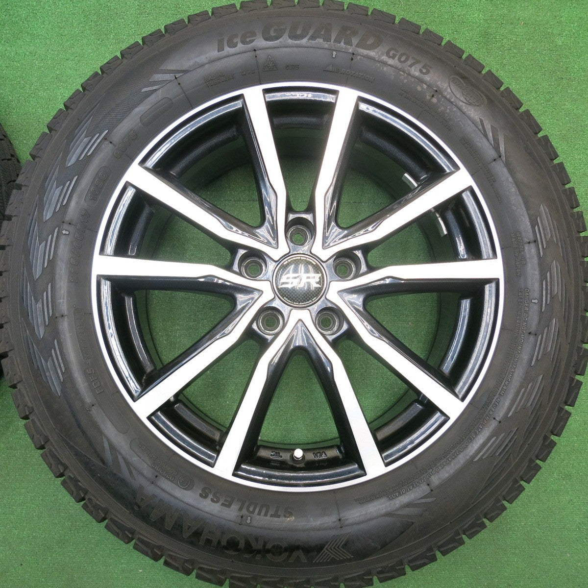 バリ溝！21年！9.5分★スタッドレス 225/65R17 ヨコハマ アイスガード G075 STRANGER ストレンジャー 17インチ PCD114.3/5H★5120607HAス